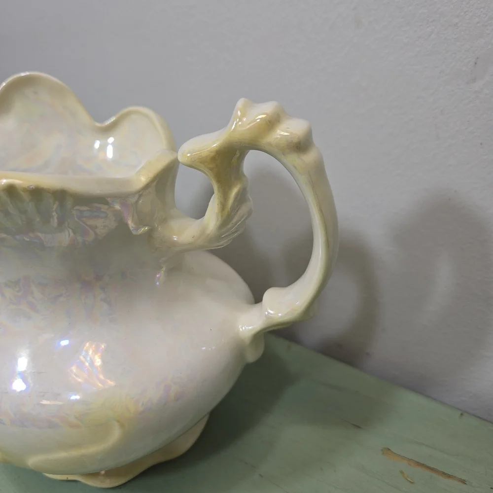 Arnel's Ritzy Yellow Irredescent Pitcher Vase